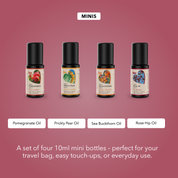 The Collection Mini (Prickly Pear Oil, Sea Buckthorn Oil, Rosehip Oil & Pomegranate Oil Bundle (4 x 10ml))